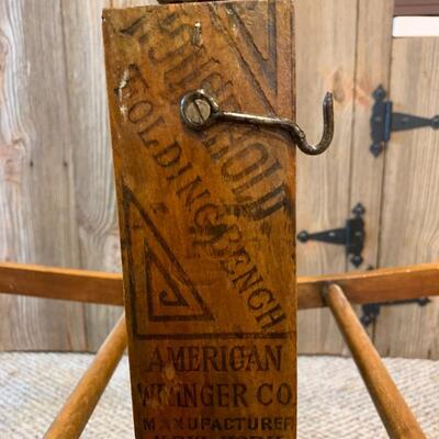 American Wringer Company Household Folding Bench - New York