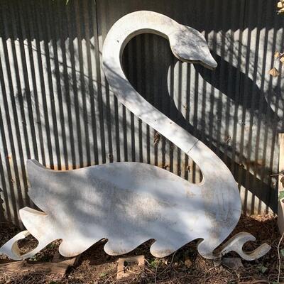 Giant Metal Swan  from Swan Rubber Company Building in Stillwater, OK