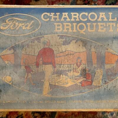 Ford Motor Company Charcoal Briquet Picnic Grill - RARE!!!!!