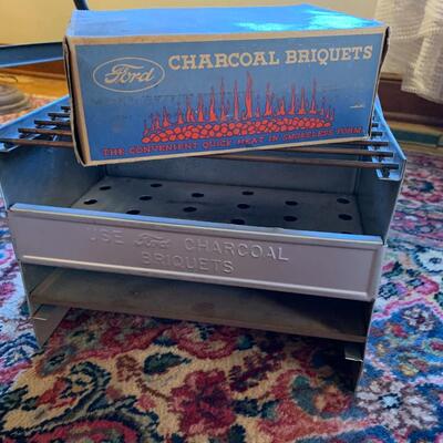 Ford Motor Company Charcoal Briquet Picnic Grill - RARE!!!!!
