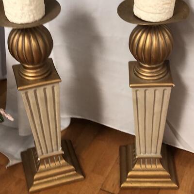 Two 25” high candle holders