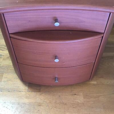 Modern circular chest of drawers and nightstand 