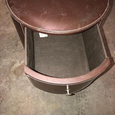 Leather end table
