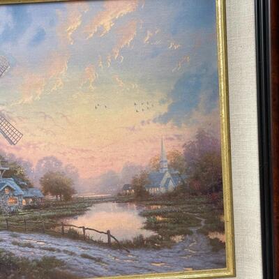  Thomas Kinkade The Wind of the Spirit Canvas 1139/5950 24x36 COA + Highlights