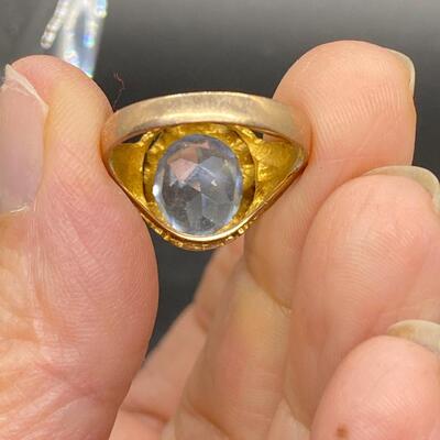 Pale Blue Topaz Aquamarine Gemstone Ring