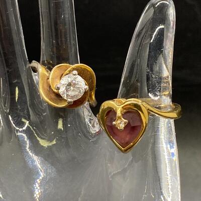 Vintage Gold Plate Fashion Rings