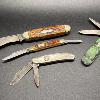 Lot of 4 Vintage Folding Pocket Knives