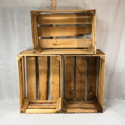 Lot 5 - (3) Wood Fruit/Vegetable Crates LOCAL PICK UP ONLY