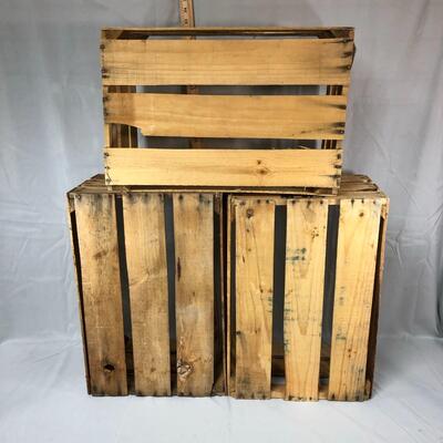 Lot 5 - (3) Wood Fruit/Vegetable Crates LOCAL PICK UP ONLY