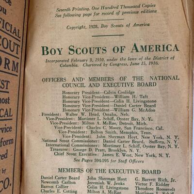 1928 Handbook for Boys Boy Scouts of America