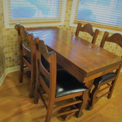 Wood Kitchen Table With 4 Chairs 
