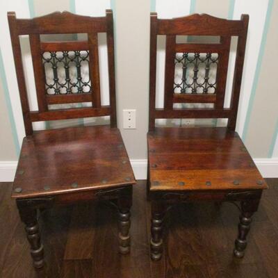Pair Of Wood Chairs 