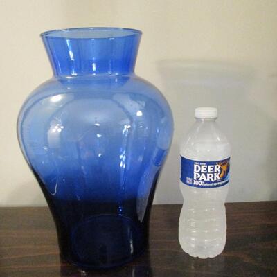 Cobalt Blue Glass Vase 12