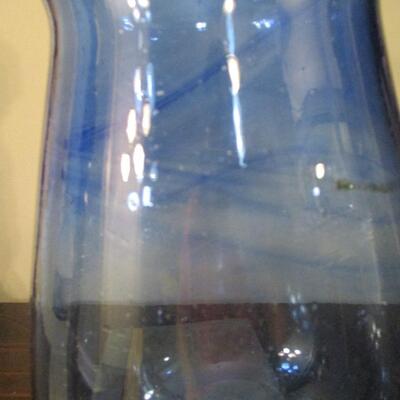 Cobalt Blue Glass Vase 13