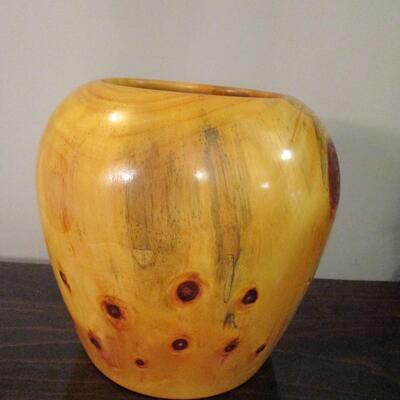 Turned Wood Bowl By Local Artist Robert Collier