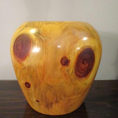 Turned Wood Bowl By Local Artist Robert Collier