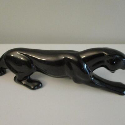 Black Panther Figurine Vintage Mid Century Modern Crouching 12 1/2