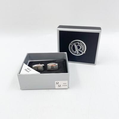 SILVER PLATED â€œJ Bâ€ MONOGRAMMED CUFF LINKS 