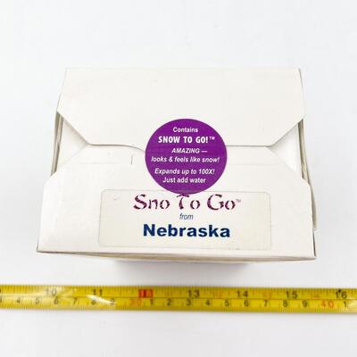 â€œSNO TO GO FROM NEBRASKAâ€ INSTANT FAKE SNOW DECORATION - JUST ADD WATER!