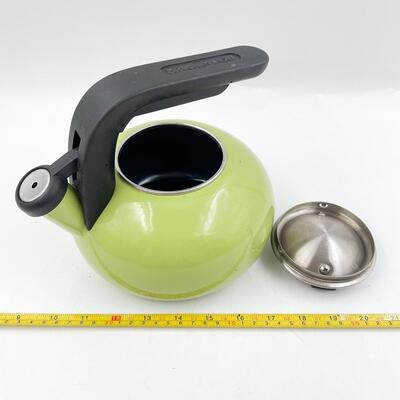 KITCHENAID GREEN ENAMEL 1.5 QT WHISTLING TEA KETTLE