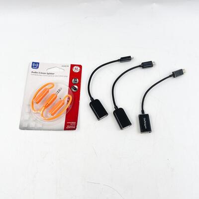 AUDIO 3.5MM SPLITTER & MICRO USB TO USB ADAPTERS