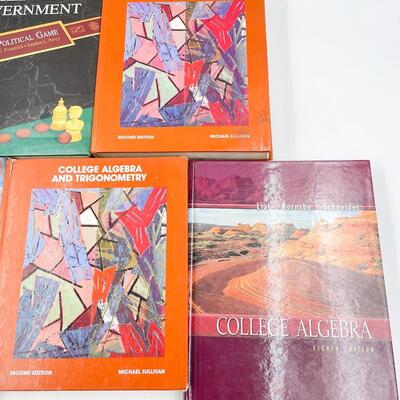 ASSORED MATH AND GOVERNMENT TEXTBOOKS