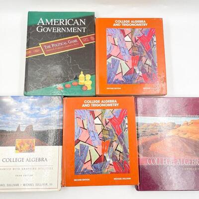 ASSORED MATH AND GOVERNMENT TEXTBOOKS