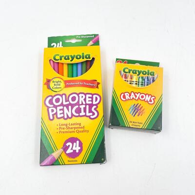 CRAYOLA COLORED PENCILS AND CRAYONS