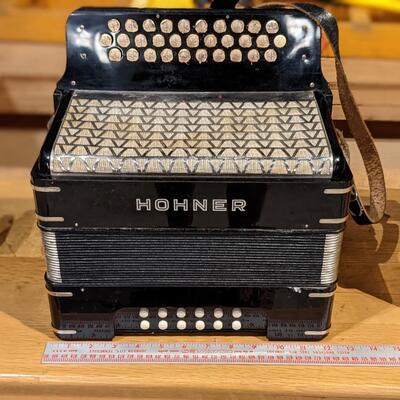 Rare Hohner Button Accordian-Made in Germany, Exc Condition