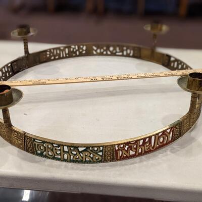 Brass Religious Candle Wreath-Beautiful