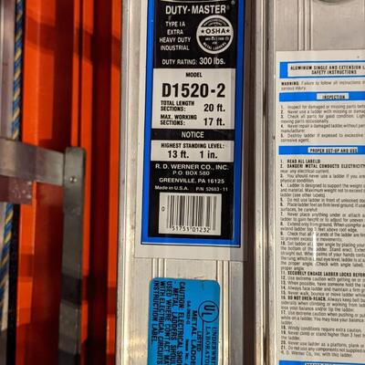 Werner Industrial 20' Extension Ladder-Like New
