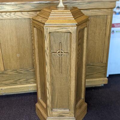 Holy Water Font-Solid Oak, Excellent Condition
