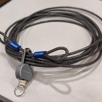 New 4' Schlage security cable and lock