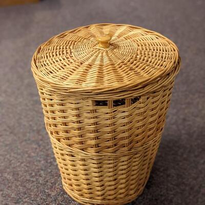 Wicker Laundry (?) Basket-Nice Shape