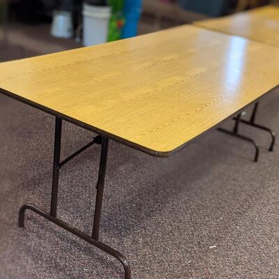 6' Light Brown Folding Tables-Like New