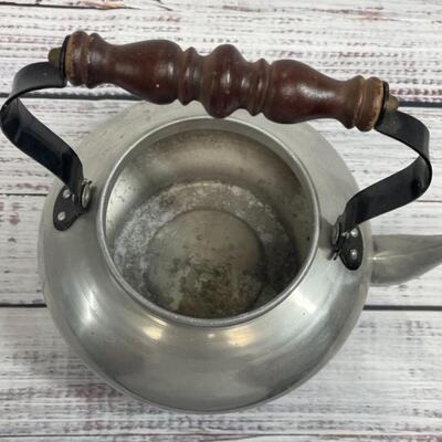 Vintage Wood Handle Teapot