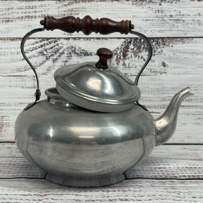 Vintage Wood Handle Teapot