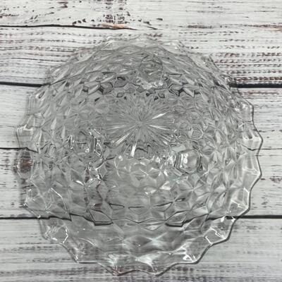 Vintage Clear Depression Glass Footed Bowl