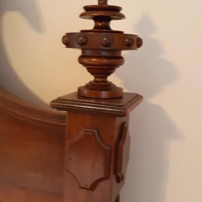 Lot 1 -Magnificently Carved Antique Wood Bed (Full Size) 