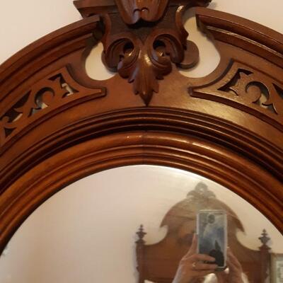 Lot 2 Magnificently Carved Antique Marble topped Dresser With Hidden Secret Drawer