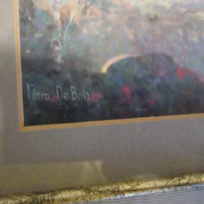 Nora DeBolt Vintage Signed Framed Print 17 1/2