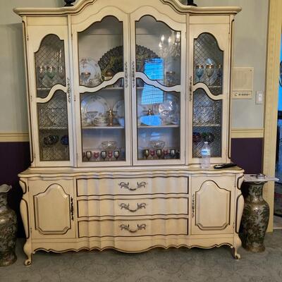 French Provincial China Cupboard