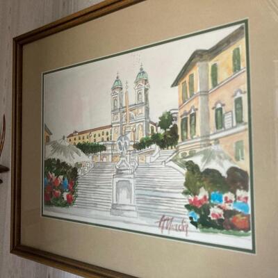 Original Watercolor - Steps of Rome
