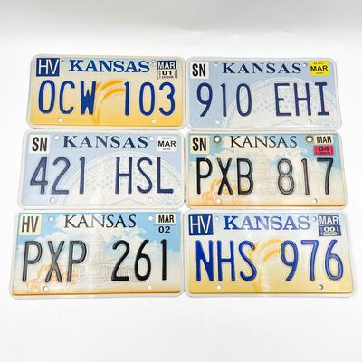 KANSAS LICENSE PLATES LOT