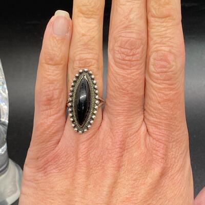 Southwestern Onyx and Sterling Silver Ring