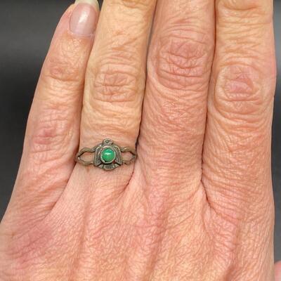Southwestern Old Pawn Silvertone Turquoise Jewelry Lot