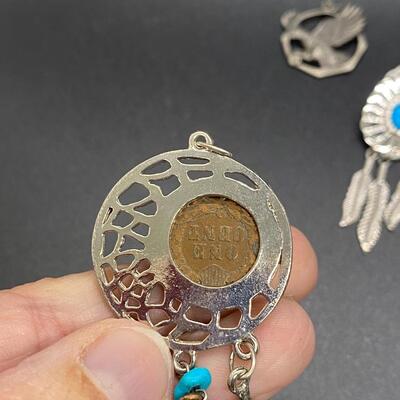 Southwestern Style Jewelry Lot Pendants Earrings Toe Rings