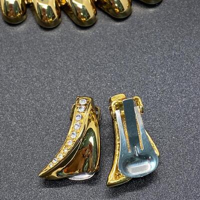 Retro 1980s Bright Goldtone Jewelry Lot