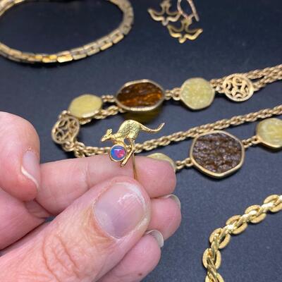 Goldtone Fashion Jewelry Retro Lot