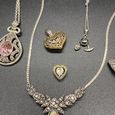 Silvertone Jewelry Fashion Accessory Lot